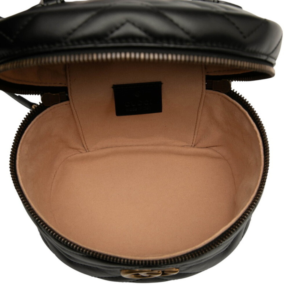 GUCCI Black Leather GG Marmont Backpack - Picture 4 of 7